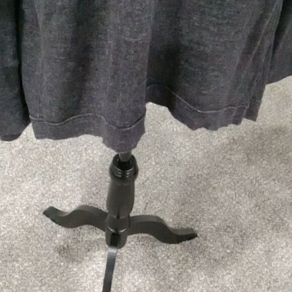 Free People charcoal gray long sleeve turtle neck split back sweater size small - Picture 3 of 6